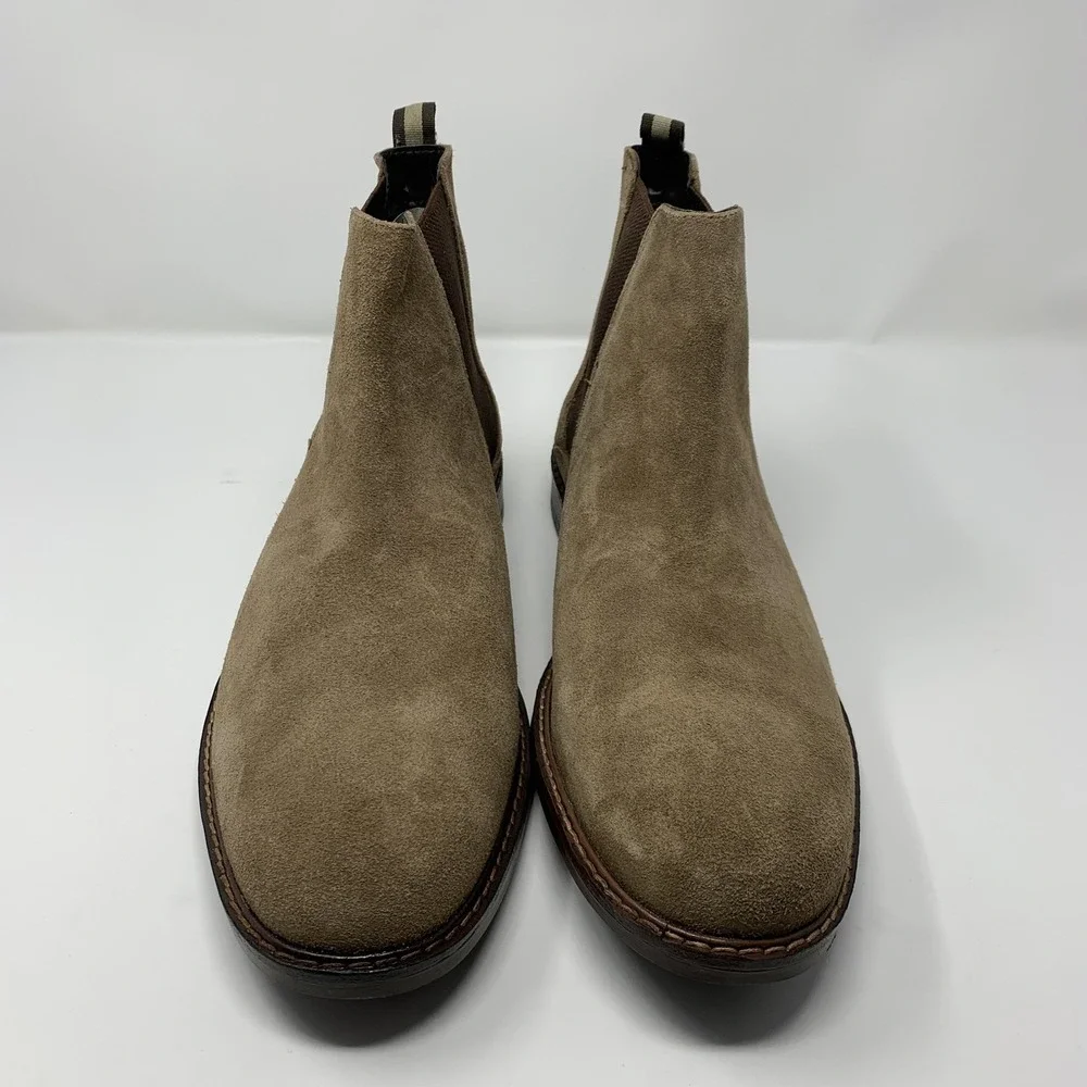 Aiden & Mason A&M Glory Boots Mens Size 13 Taupe Suede‎ Chelsea Pull On